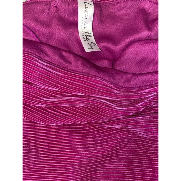 Purple Ruched Mini Dress With Adjustable Spaghetti Straps - Picture 8 of 8